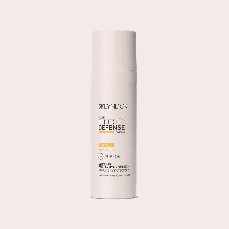 Skeyndor Photo Age Defense Daywear Protective Emulsion Invisible Texture SPF 50, onzichtbare zonnebescherming SPF 50 gezicht