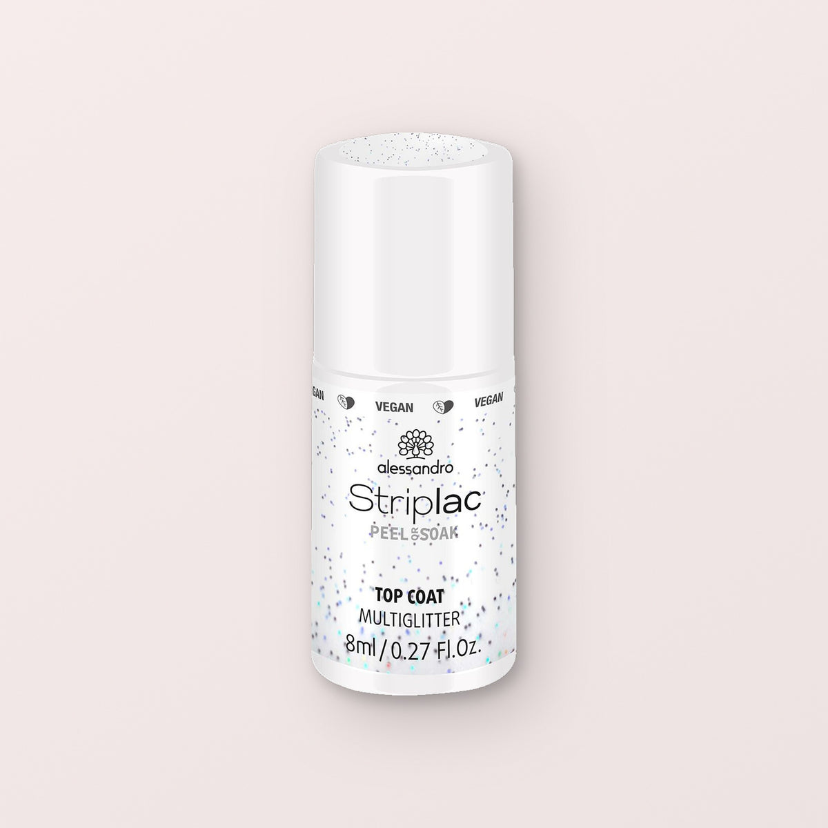 Striplac Peel or Soak Gellak Top coat multi glitter