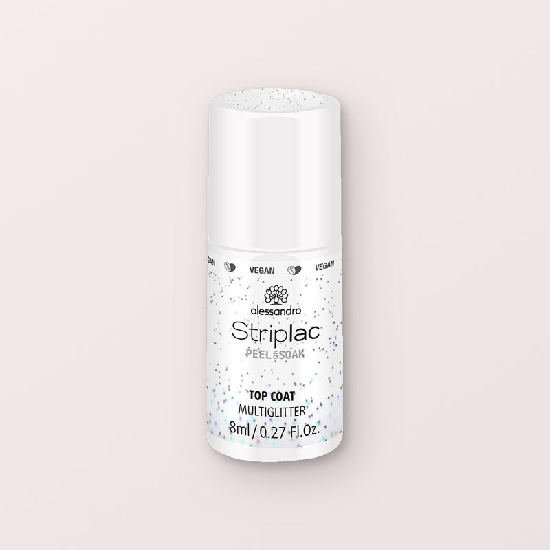 Striplac Peel or Soak Gellak Top coat multi glitter