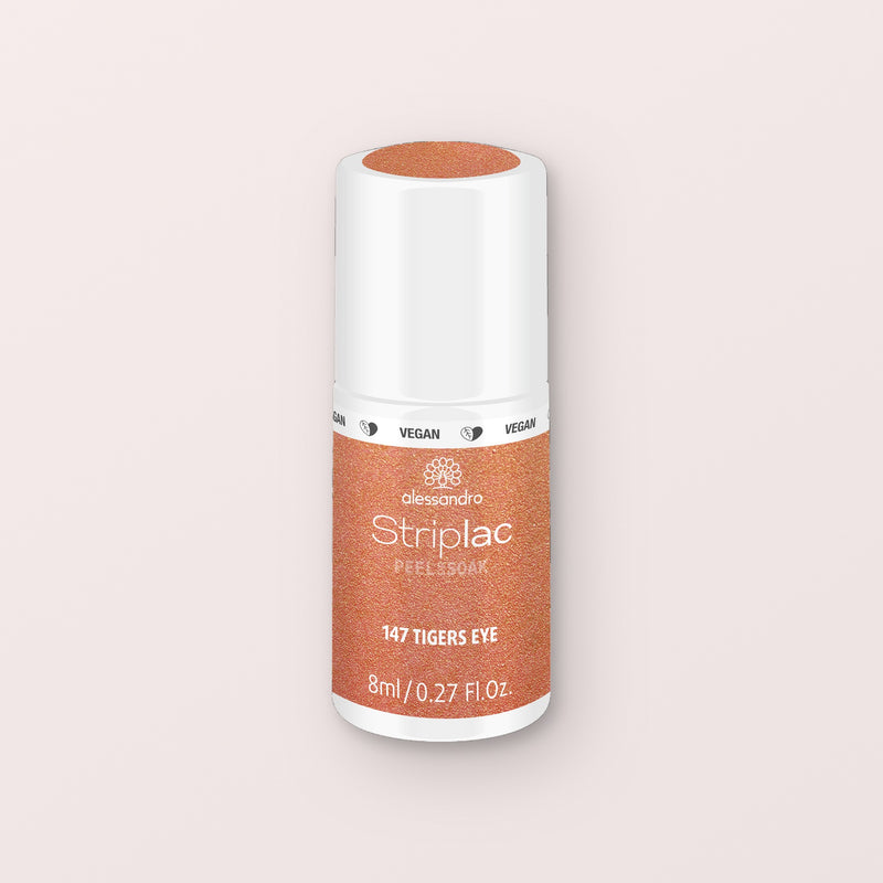 Alessandro Striplac Peel or Soak Gellak Tiger's Eye metallic 147