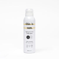 This is us, this is sun, body spray SPF50 high protection water-resistant 
