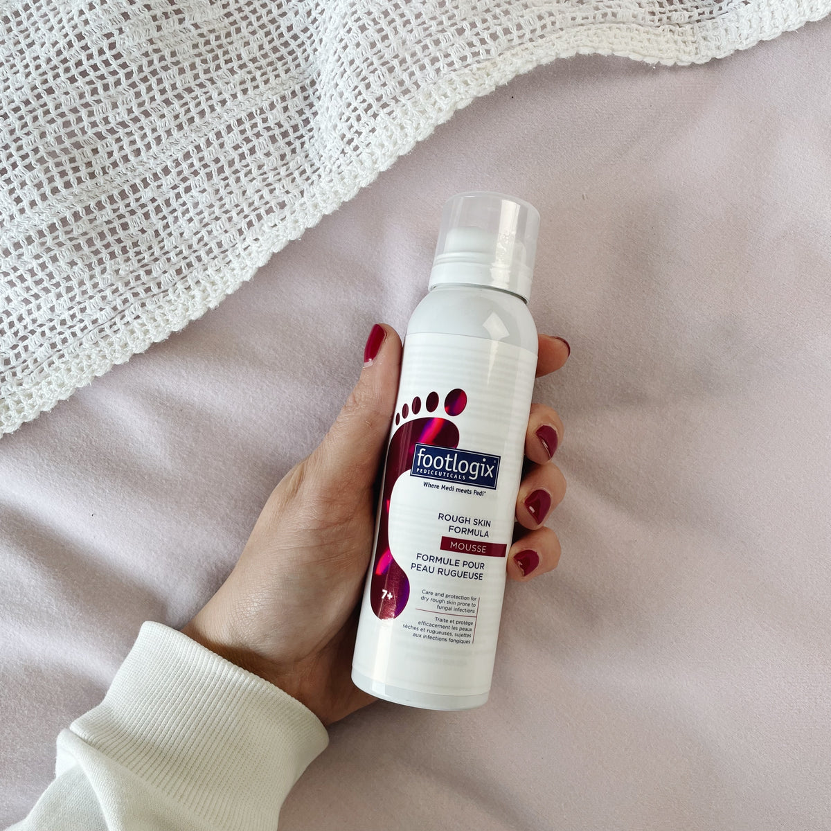 footlogix rough skin voetmousse tegen ruwe oncomfortabele jeukende voeten