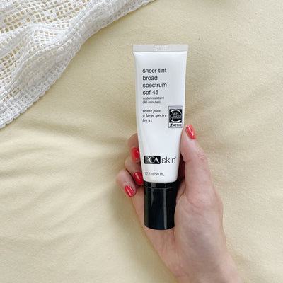 pca skin sheer tint spf 45 getinte dagcreme minerale zonnefilter