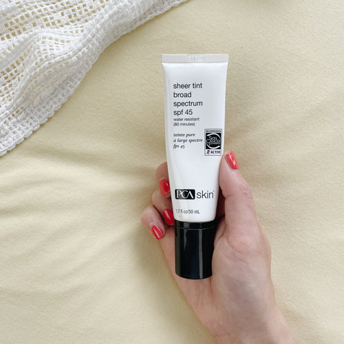 pca skin sheer tint spf 45 getinte dagcreme minerale zonnefilter
