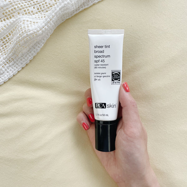 pca skin sheer tint spf 45 getinte dagcreme minerale zonnefilter