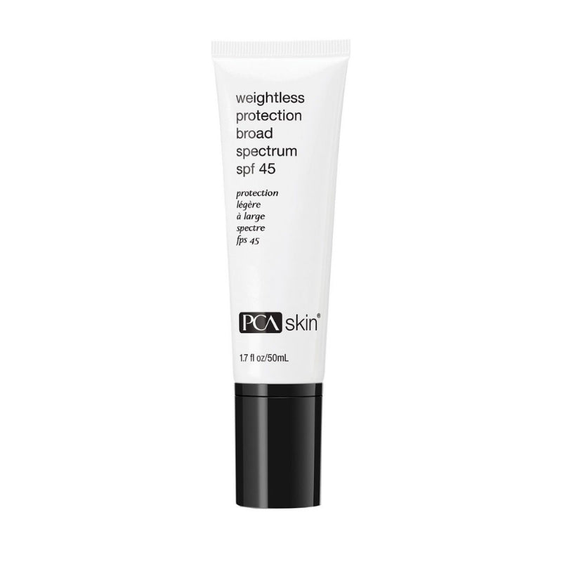 weightless protection broad spectrum van PCA skin